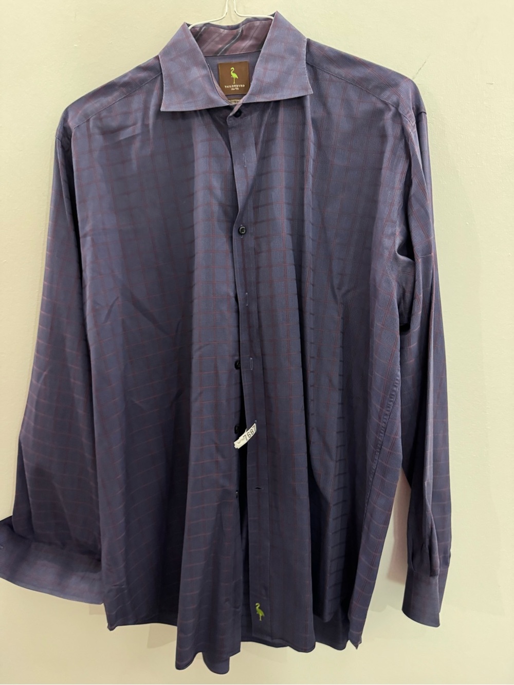 Taylorbird Men's Long Sleeve Dress Shirt in Deep Purple - Classic Fit